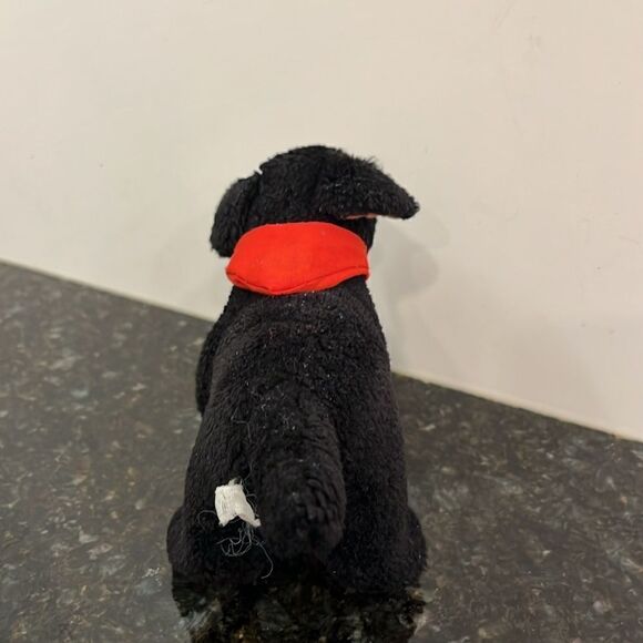 Build A Bear Accessory Mini Black Lab Puppy Dog Red Bandana w/ Magnet 6” P10 - Picture 3 of 6